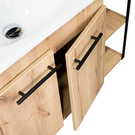 Mueble para Lavamanos Khari Duna 80x80cm Individual con Lavamanos y con con Dos Puertas - Muebles para Baño | Bylmo