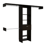 Closet Abierto Manchester Wengue 250x210.6cm con Un Cajón - CLOSETS | Bylmo