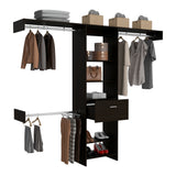 Closet Abierto Manchester Wengue 250x210.6cm con Un Cajón - CLOSETS | Bylmo