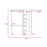 Closet Abierto Manchester Wengue 250x210.6cm con Un Cajón - CLOSETS | Bylmo