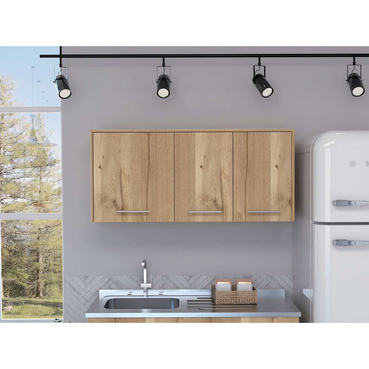 Mueble Superior de Cocina Orion Duna 120x54.5cm con Tres Puertas y con Locero - MUEBLES SUPERIORES DE COCINA | Bylmo