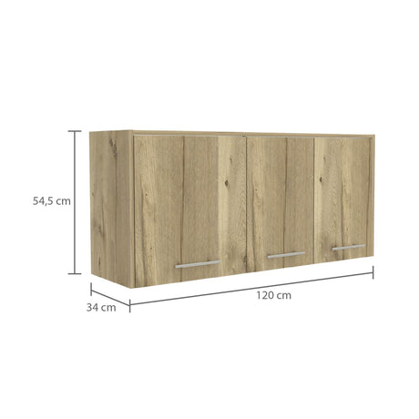 Mueble Superior de Cocina Orion Duna 120x54.5cm con Tres Puertas y con Locero - MUEBLES SUPERIORES DE COCINA | Bylmo