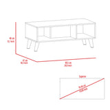 Mesa de Centro Z Coñac 101.1x40cm Rectangular con Patas y con Compartimientos - Mesas de Centro | Bylmo