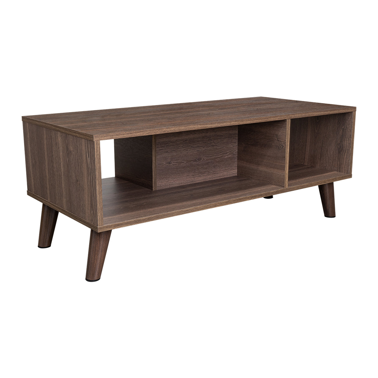 Mesa de Centro Z Coñac 101.1x40cm Rectangular con Patas y con Compartimientos - Mesas de Centro | Bylmo