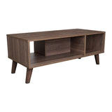 Mesa de Centro Z Coñac 101.1x40cm Rectangular con Patas y con Compartimientos - Mesas de Centro | Bylmo