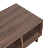 Mesa de Centro Z Coñac 101.1x40cm Rectangular con Patas y con Compartimientos - Mesas de Centro | Bylmo