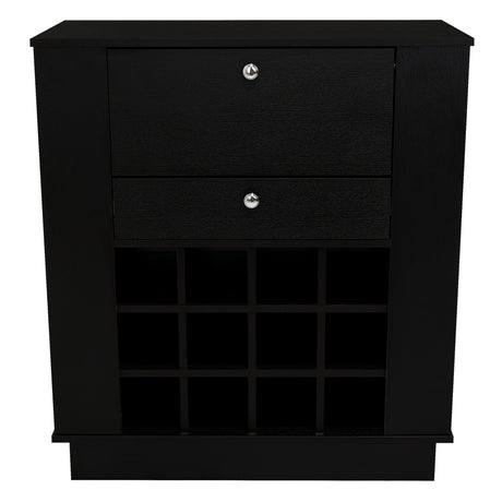 Bar New York Wengue 82x91.5cm con Dos Compartimientos y con Doce Portabotellas - BARES | Bylmo