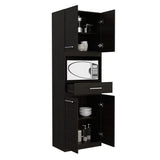 Módulo Microondas Manchester Wengue 62x197.6cm con Un Cajón y con Cuatro Puertas - ALACENAS Y MUEBLES MICROONDAS | Bylmo