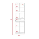 Módulo Microondas Manchester Wengue 62x197.6cm con Un Cajón y con Cuatro Puertas - ALACENAS Y MUEBLES MICROONDAS | Bylmo