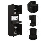 Módulo Microondas Manchester Wengue 62x197.6cm con Un Cajón y con Cuatro Puertas - ALACENAS Y MUEBLES MICROONDAS | Bylmo