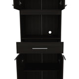 Módulo Microondas Manchester Wengue 62x197.6cm con Un Cajón y con Cuatro Puertas - ALACENAS Y MUEBLES MICROONDAS | Bylmo