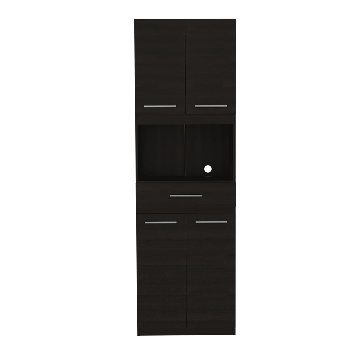 Módulo Microondas Manchester Wengue 62x197.6cm con Un Cajón y con Cuatro Puertas - ALACENAS Y MUEBLES MICROONDAS | Bylmo