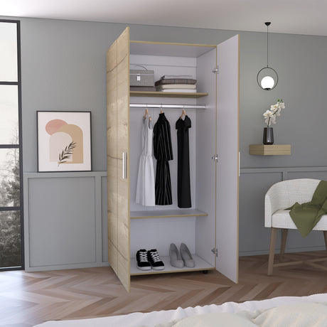 Closet Hogar Duna y Blanco 80x180.5cm con Dos Puertas - CLOSETS | Bylmo
