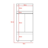 Closet Hogar Duna y Blanco 80x180.5cm con Dos Puertas - CLOSETS | Bylmo