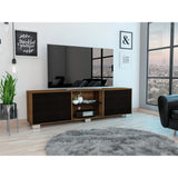 Rack de TV Classic Caramelo y Wengue 180x52.5cm para TV Hasta 70" Pulgadas con Cuatro Compartimientos - MUEBLES DE TV | Bylmo