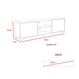 Rack de TV Classic Caramelo y Wengue 180x52.5cm para TV Hasta 70" Pulgadas con Cuatro Compartimientos - MUEBLES DE TV | Bylmo