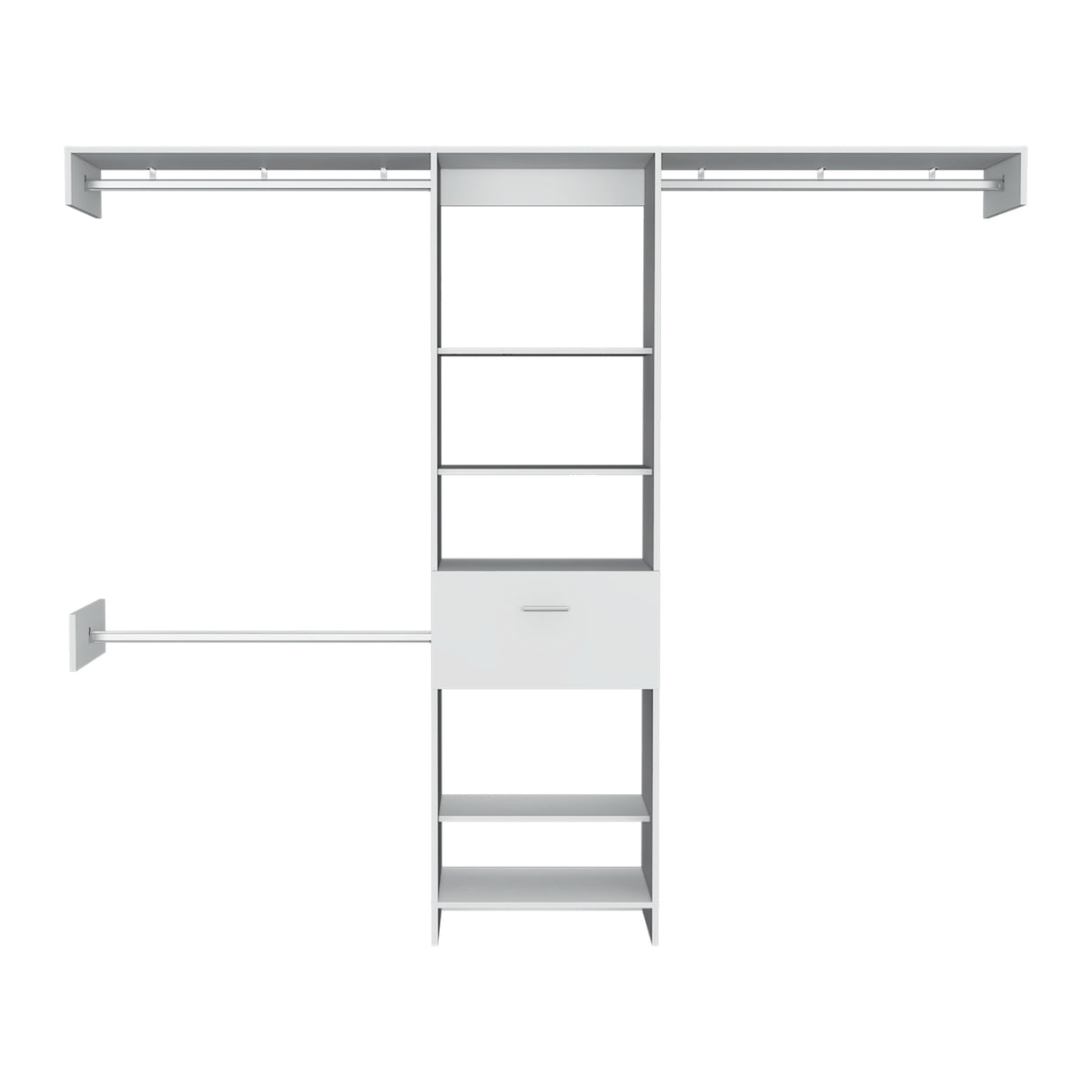 Closet Abierto Manchester Blanco 250x210.6cm con Un Cajón - CLOSETS | Bylmo