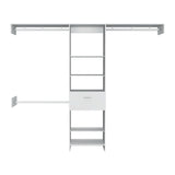 Closet Abierto Manchester Blanco 250x210.6cm con Un Cajón - CLOSETS | Bylmo