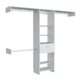 Closet Abierto Manchester Blanco 250x210.6cm con Un Cajón - CLOSETS | Bylmo