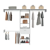 Closet Abierto Manchester Blanco 250x210.6cm con Un Cajón - CLOSETS | Bylmo