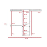 Closet Abierto Manchester Blanco 250x210.6cm con Un Cajón - CLOSETS | Bylmo