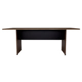Mesa de Reunión Home Office Wengue y Coñac 200x75cm sin Cajones - ESCRITORIOS | Bylmo