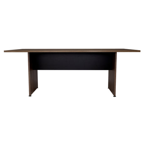 Mesa de Reunión Home Office Wengue y Coñac 200x75cm sin Cajones - ESCRITORIOS | Bylmo