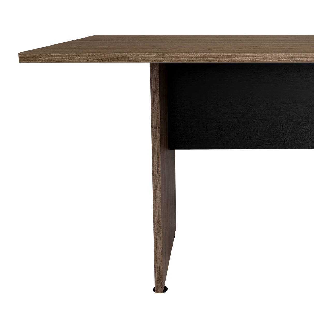 Mesa de Reunión Home Office Wengue y Coñac 200x75cm sin Cajones - ESCRITORIOS | Bylmo