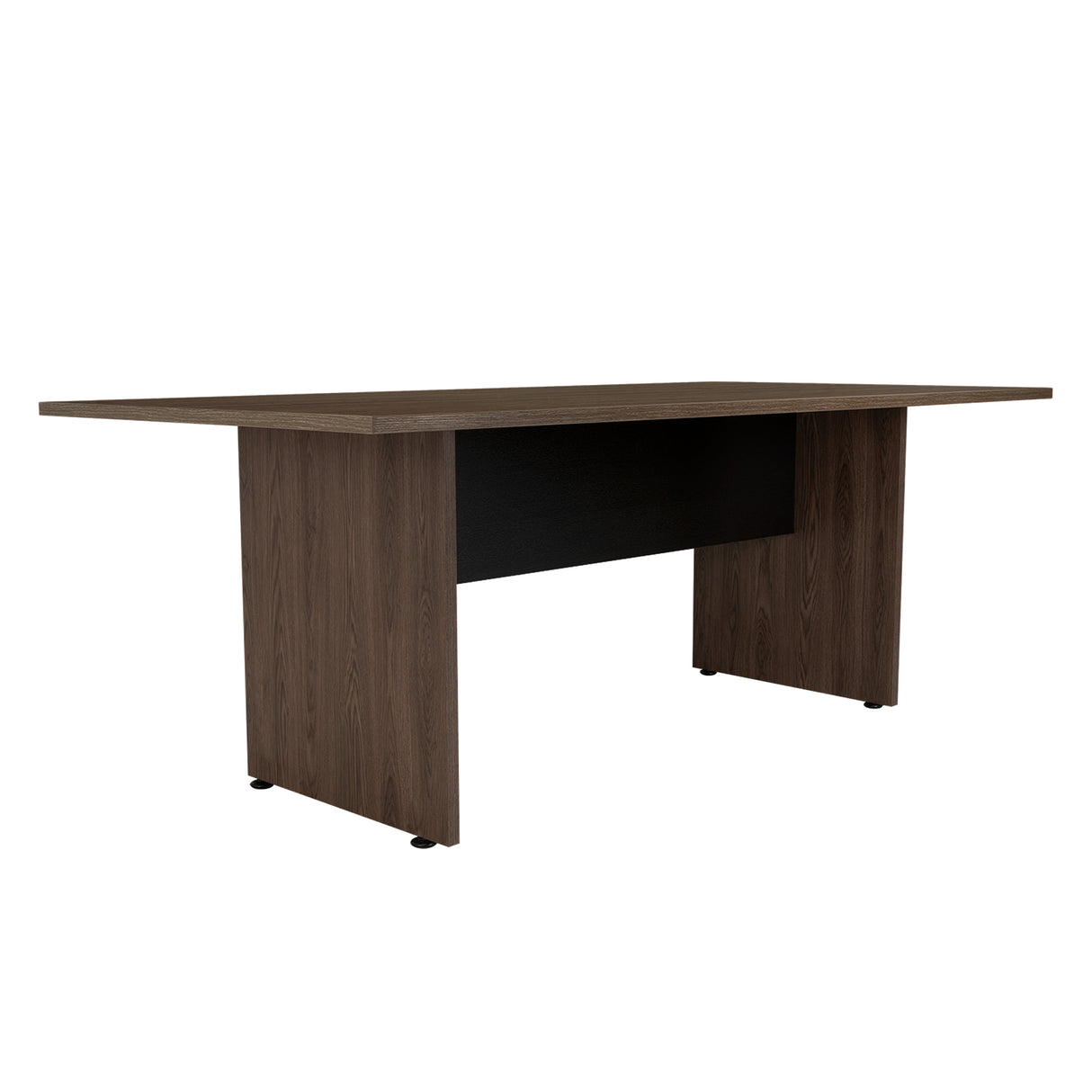 Mesa de Reunión Home Office Wengue y Coñac 200x75cm sin Cajones - ESCRITORIOS | Bylmo