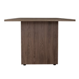 Mesa de Reunión Home Office Wengue y Coñac 200x75cm sin Cajones - ESCRITORIOS | Bylmo