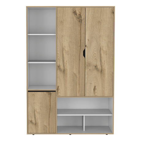 Closet Sleep Duna y Blanco 120x178cm con Seis Compartimientos y con Tres Puertas - BARES | Bylmo