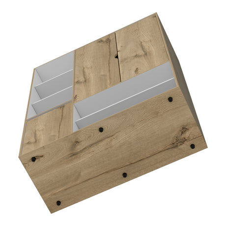 Closet Sleep Duna y Blanco 120x178cm con Seis Compartimientos y con Tres Puertas - BARES | Bylmo