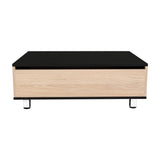 Mesa de Centro 5G Wengue y Rovere 80x29cm Rectangular Extensible con Compartimiento - MESAS DE CENTRO | Bylmo