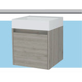 Mueble para Lavamanos Fussion Ceniza 45x42cm Individual Flotante sin Lavamanos - MUEBLES PARA LAVAMANOS | Bylmo