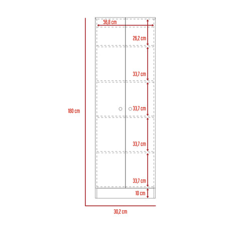 Closet Home Duna y Blanco 60x180cm con Dos Puertas - CLOSETS | Bylmo
