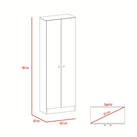 Closet Home Duna y Blanco 60x180cm con Dos Puertas - CLOSETS | Bylmo