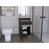 Mueble para Lavamanos Aluvia Habano 44.5x85cm Individual sin Lavamanos y con Una Puerta - MUEBLES PARA LAVAMANOS | Bylmo