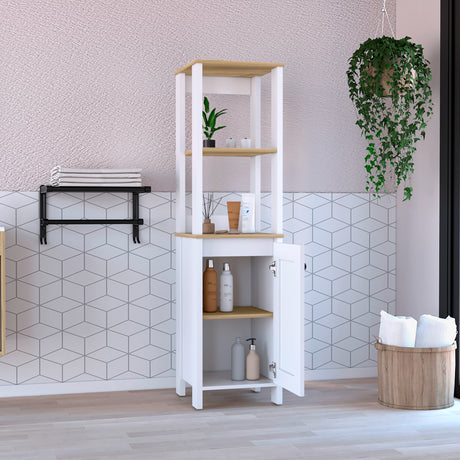 Optimizador de Baño Blanco 40x150.7cm sin Cajones y con Un Entrepaño - Muebles para Baño | Bylmo