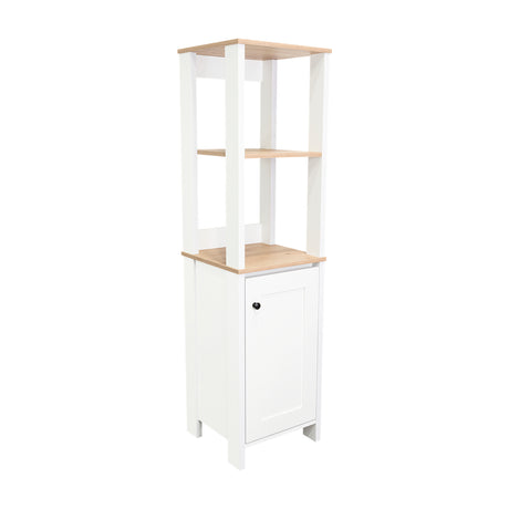 Optimizador de Baño Blanco 40x150.7cm sin Cajones y con Un Entrepaño - Muebles para Baño | Bylmo