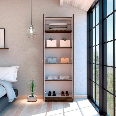 Closet Home Coñac y Blanco 60x180cm con Dos Puertas - CLOSETS | Bylmo