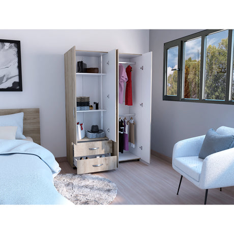 Closet Ankora Ceniza 120x180cm con 2 Cajones con 2 Entrepaños - Closets | Bylmo