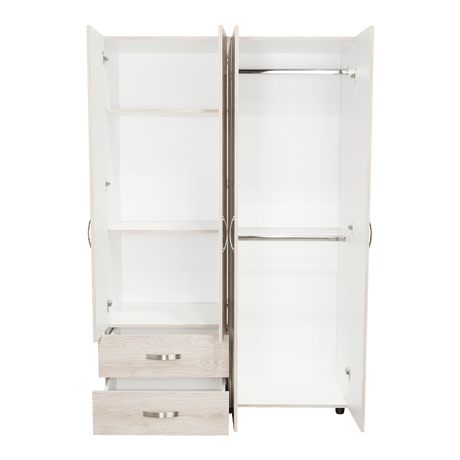 Closet Ankora Ceniza 120x180cm con 2 Cajones con 2 Entrepaños - Closets | Bylmo
