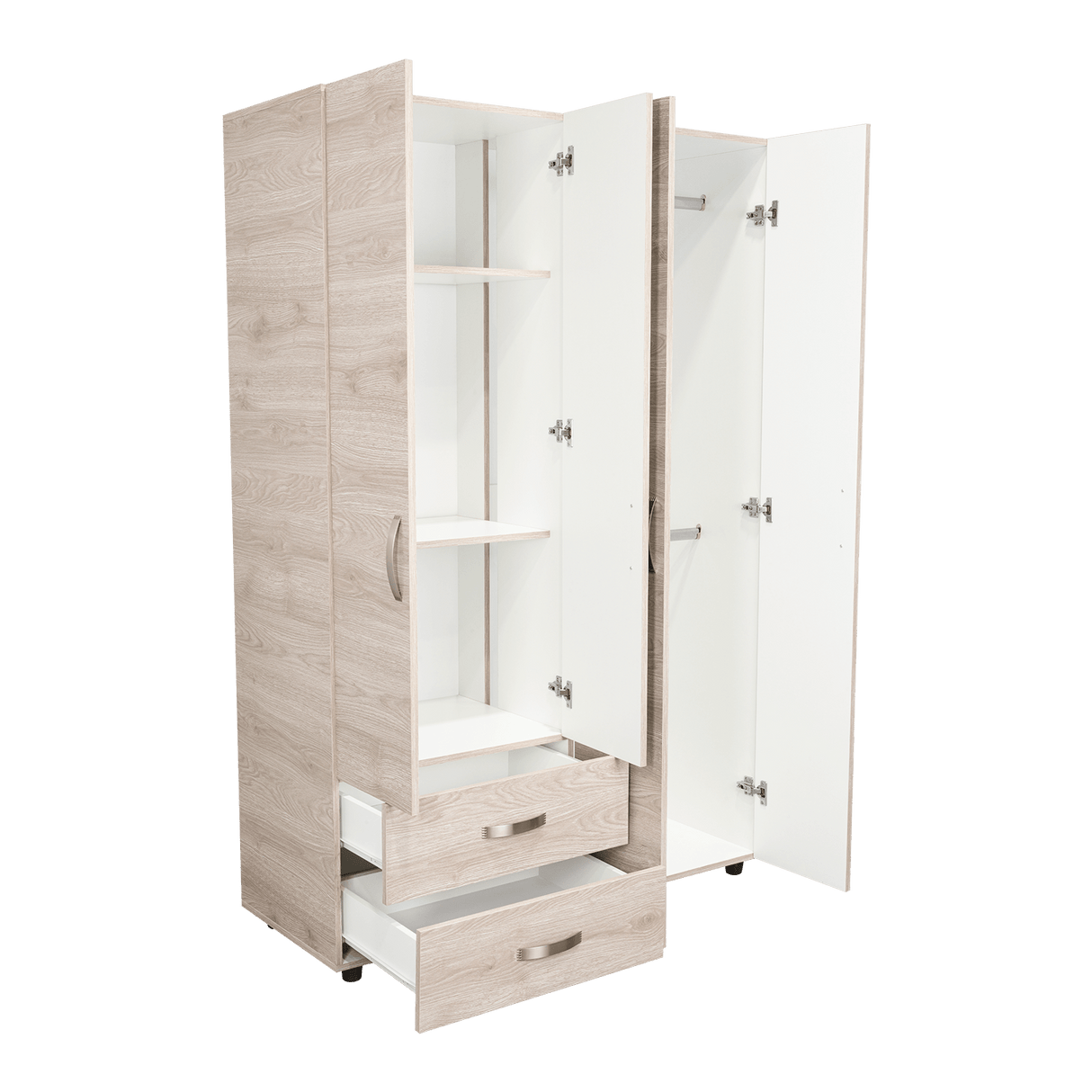 Closet Ankora Ceniza 120x180cm con 2 Cajones con 2 Entrepaños - Closets | Bylmo
