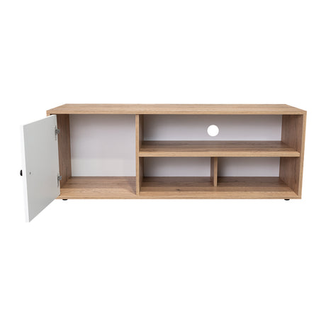 Rack de TV Noah Macadamia 120x44cm Para TV Hasta 55 Pulgadas con Un Cajón - Muebles de TV | Bylmo