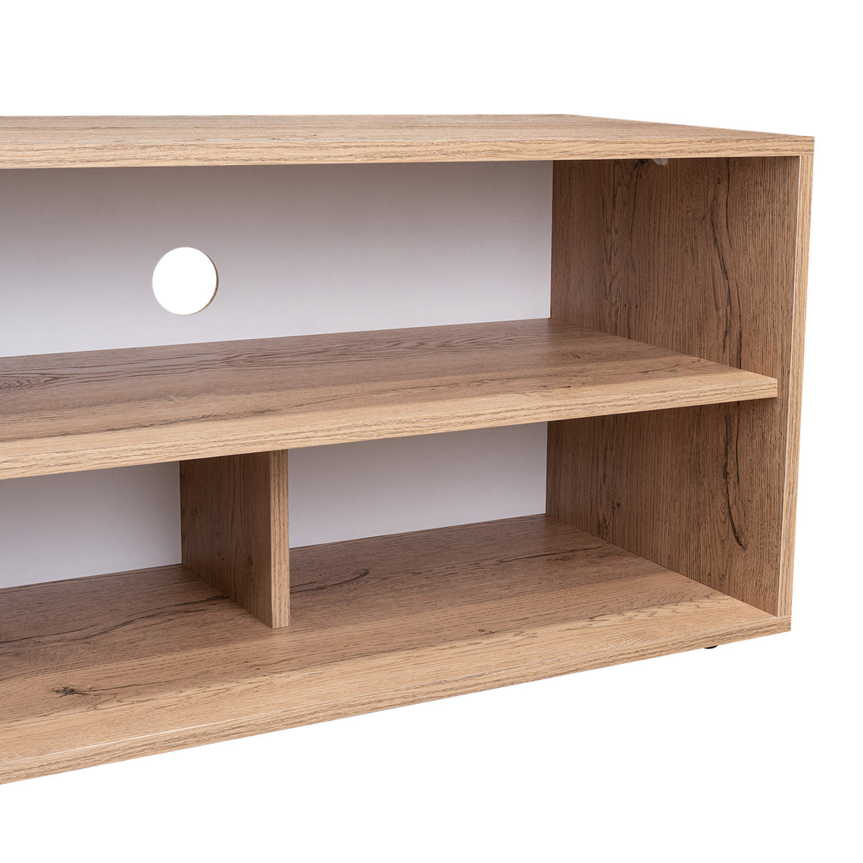 Rack de TV Noah Macadamia 120x44cm Para TV Hasta 55 Pulgadas con Un Cajón - Muebles de TV | Bylmo