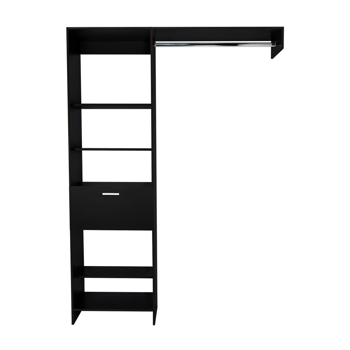 Closet Manchester Wengue 150x210cm con 1 Cajones con 4 Entrepaños - Closets | Bylmo