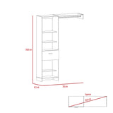 Closet Manchester Wengue 150x210cm con 1 Cajones con 4 Entrepaños - Closets | Bylmo