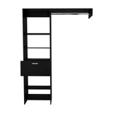 Closet Manchester Wengue 150x210cm con 1 Cajones con 4 Entrepaños - Closets | Bylmo