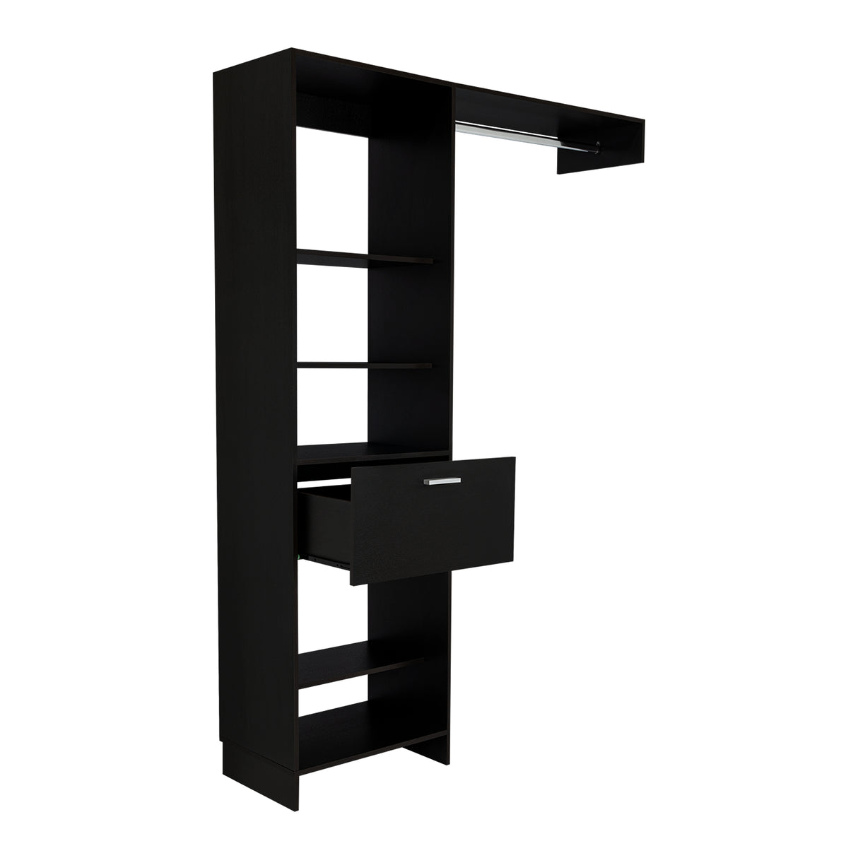 Closet Manchester Wengue 150x210cm con 1 Cajones con 4 Entrepaños - Closets | Bylmo