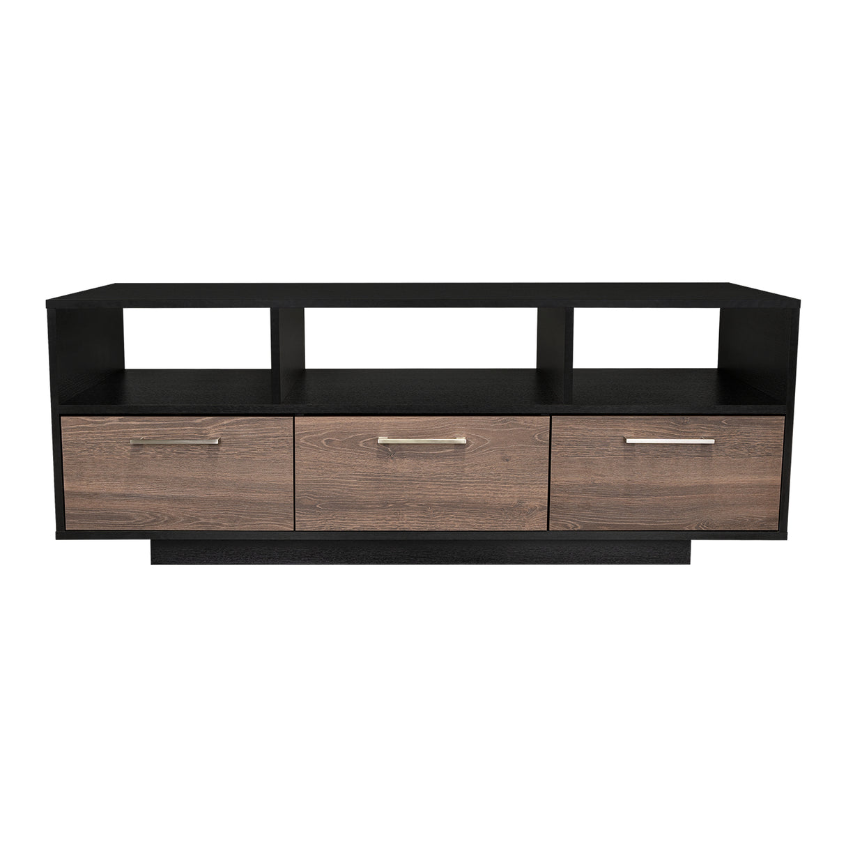 Rack de TV Wema Wengue 130x49cm Para TV Hasta 58 Pulgadas con Tres Cajones - Muebles de TV | Bylmo